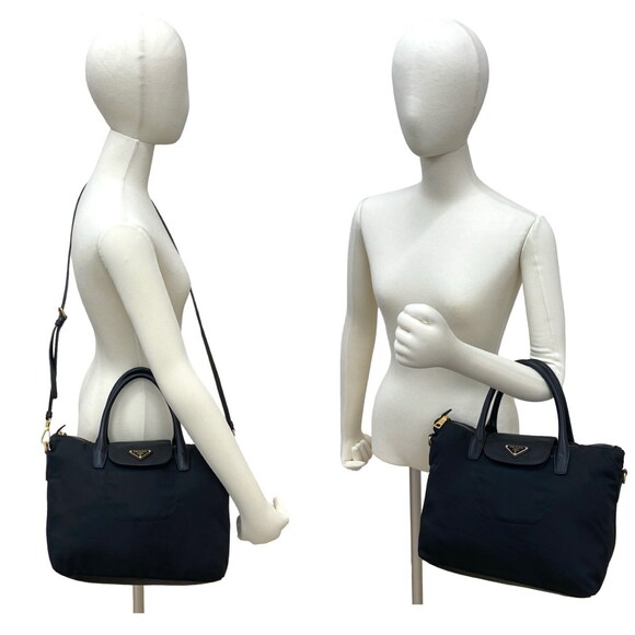 PRADA Black Leather Shoulder Bag - Picture 2 of 10